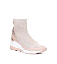Michael Kors Soft Pink Stretch Knit Sock Booties