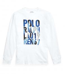 Ralph Lauren Boys White Jersey T-Shirt