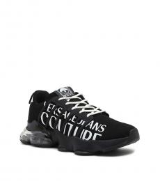 Versace Jeans Couture Black Lace Up Sneakers