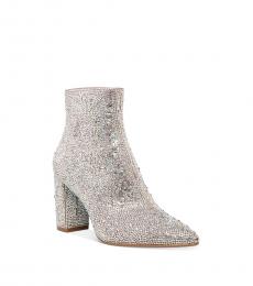 Betsey Johnson Silver Cady Pointed Toe Boots