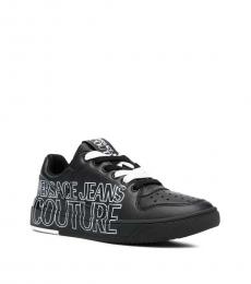 Versace Jeans Couture Black Printed Logo Sneakers