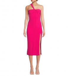 BCBGMaxazria Pink Asymmetric Bodycon Dress