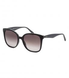 Ferragamo Black Rectangular Sunglasses