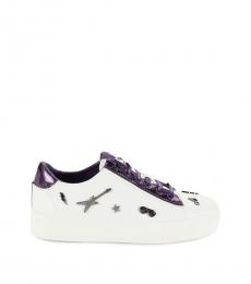 Karl Lagerfeld Purple Low Top Sneakers