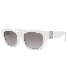 Givenchy White Brown Gradient Square Sunglasses