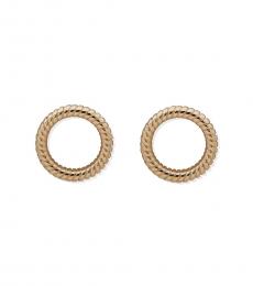 DKNY Golden Open Circle Earrings