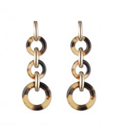 Ralph Lauren Brown Gold Link Earrings