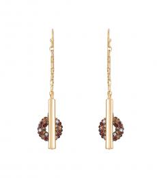 Vince Camuto Golden Crystal Chain Drop Earrings