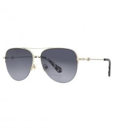 Kate Spade Pale Gold Grey Shaded Pilot Sunglasses