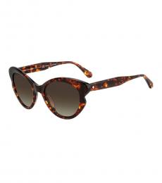Kate Spade Brown Havana Butterfly Sunglasses