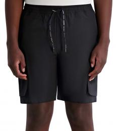 Karl Lagerfeld Black Drawstring Cargo Shorts