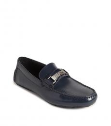 Calvin Klein Dark Navy Karns Embossed Loafers