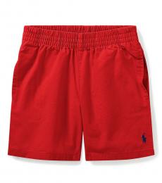 Ralph Lauren Little Boys Red Chino Pull-On Shorts