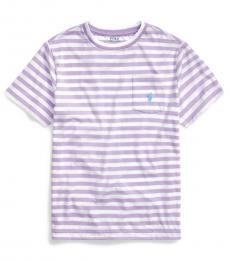 Ralph Lauren Boys English Lavender Striped T-Shirt