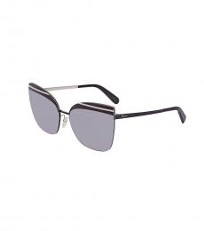 Salvatore Ferragamo Matte Black Full-Rim Sunglasses