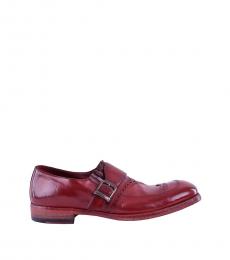 Red Side Buckle Dress Shoes