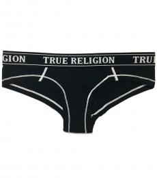 True Religion Black Logo Tangas Briefs Underwear