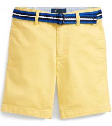 Ralph Lauren Little Boys Yellow Slim Fit Belted Chino Shorts