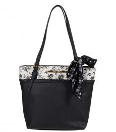 Betsey Johnson Black Floral XO Aaliya Shopper Medium Tote
