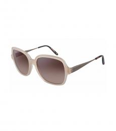Bottega Veneta Honey Beige Oversized Sunglasses