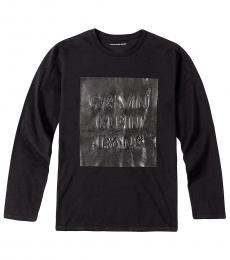 Calvin Klein Little Boys Black Overprint T-Shirt