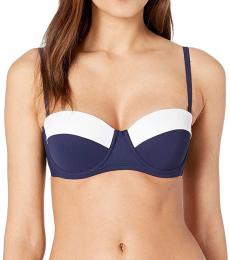 Tory Burch Navy Blue Lipsi Underwire Bikini Top