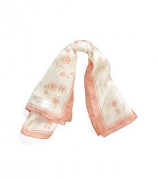 Ralph Lauren Pink Hydrangea Nicole Twill Scarf