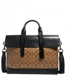 Coach Tan Hamilton Portfolio Large Breifcase Bag