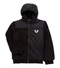 True Religion Little Boys Black Bomber Jacket