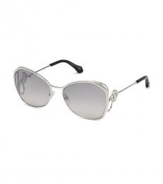Roberto Cavalli Grey Aviator Cat Eye Sunglasses