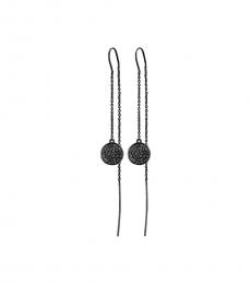Black Pave Threader Earrings
