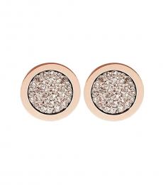 Michael Kors Rose Gold  Disk Stud Earrings