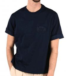 Navy Blue Easy Fit Crew Neck T-Shirt