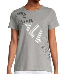 Calvin Klein Grey Logo Short-Sleeve T-Shirt