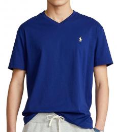 Dark Blue Classic-Fit V-Neck T-Shirt