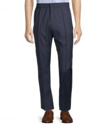 Hugo Boss Navy Blue Harlys Virgin Wool Dress Pants