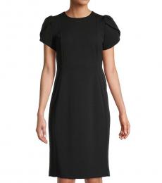 Calvin Klein Black Puff-Sleeve Dress