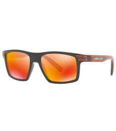 Orange Black Mirror Sunglasses