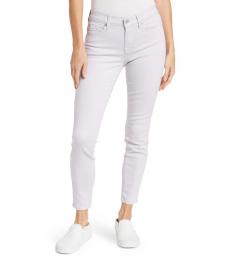 7 For All Mankind Off White Ankle Skinny Jeans