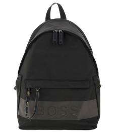 Hugo Boss Black Solid Large Backpack
