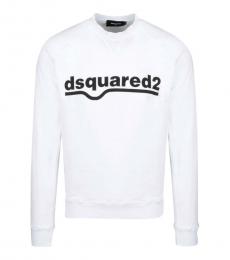 Dsquared2 White Classic Raglan Fit Logo Sweater