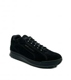 Saint Laurent Black Leather Jump Sneakers