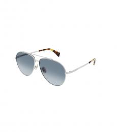 Lanvin Silver Gradient Pilot Sunglasses