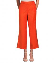 BCBGMaxazria Orange Straight Leg Ankle Trouser