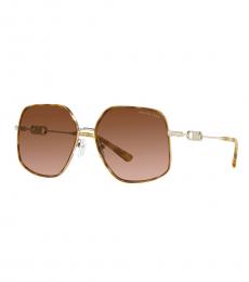 Michael Kors Brown Empire Butterfly Amber Sunglasses