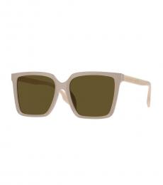 Burberry Beige Square Sunglasses