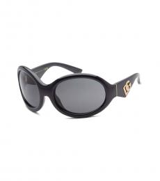 Dolce & Gabbana Black Oval Sunglasses