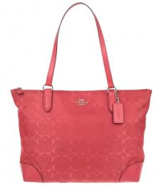 Coach Red Signature Large Tote