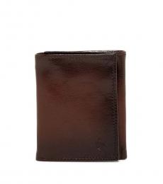 Dark Brown Michigan Tri-Fold Wallet