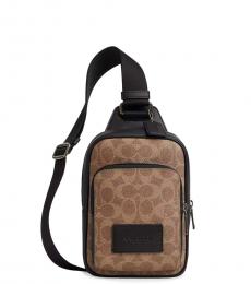 Coach Khaki Racer Small Crossbody Bag